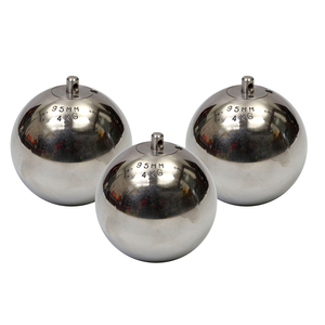 Balle d'essai d'impact en acier inoxydable TSFI Modèle 2616 95mm 4kg avec anneau pour test de chute d'enceintes, prête à l'emploi, emballage inclus - Product Image 1