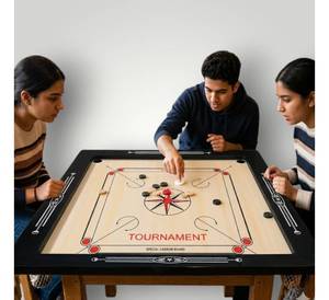 Tournament Size Wooden Carrom Board with Stand Professional Indoor Carrom <b>Game</b> <b>Table</b> Premium Smooth Playing Surface - Product Image 3