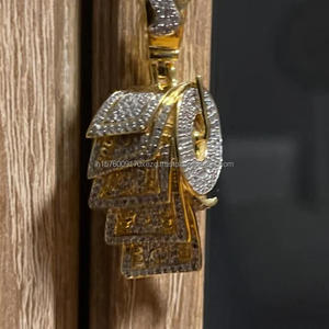 Exclusive Hip Hop Money <b>Stack</b> Pendant with Fully Flooded Lab Grown Diamond Setting and Silver Finish - Product Image 3