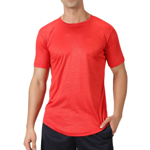 <b>Men</b> Performance Gym Knitted T-<b>Shirt</b> Polyester Spandex Lightweight <b>Stretch</b> Breathable Quick Dry Workout Training Custom OEM - Product Image 1