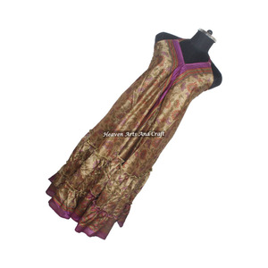 Collection Vintage : Robe Sari Indienne Vintage pour Femme, Collection Hippie Été 2026, Robe de Soirée Élégante Sans Manches pour Dames - Product Image 1