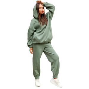 ชุดวอร์มเล่นกีฬาของผู้หญิงเซ็ต2ชิ้นชุดวิ่งผ้าฝ้ายชุดวอร์มชุดวอร์มสเวตเตอร์ออกแบบได้เองชุดวอร์มสำหรับผู้หญิง - Product Image 4