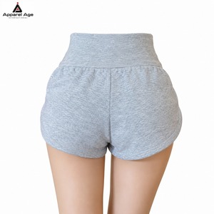 Shorts de course décontractés pour femme en tissu éponge de haute qualité, délavage clair, avec cordon de serrage, taille haute élastique, séchage rapide et respirant - Product Image 3