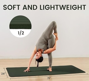 Tapis de yoga de haute qualité, écologiques, épais, avec logo personnalisé, en caoutchouc naturel, antidérapants, durables, imperméables, OEM - Product Image 3