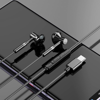 Nouveaux écouteurs filaires Type-C 2026 pour téléphone, oreillettes intra-auriculaires avec microphone, écouteurs filaires basiques