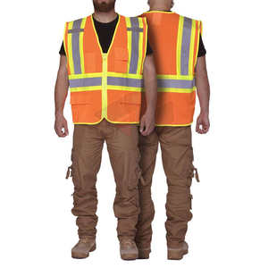 Gilet de sécurité unisexe en maille respirante avec fermeture éclair, grande taille, pour uniforme, garde, bénévole, réfléchissant - Product Image 2