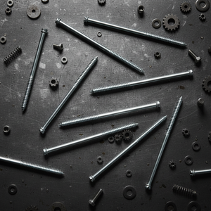 Vis à tête fendue en acier au carbone métrique zingué à double extrémité de qualité industrielle PDC, classe 4.8 6.8, pour fixation du bois - Product Image 6