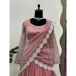 Vestidos de cóctel listos para usar de diseñador Ropa de fiesta Lehenga Saree para un aspecto impresionante - Product Image 1