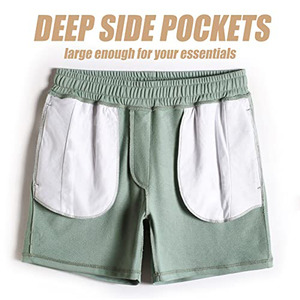 Pantalones Cortos Deportivos Personalizados de Color Sólido, Talla Grande, Verano, Unisex, Cintura Elástica, con Rayas Laterales, para Hombre - Product Image 3