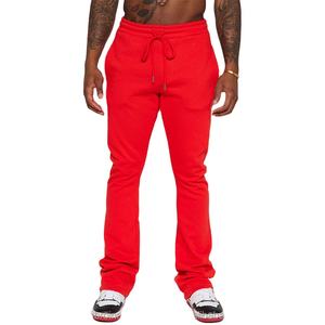 Pantalon de survêtement en éponge française avec logo personnalisé pantalon de survêtement en coton pour hommes pantalon de survêtement empilé avec cordon de serrage imprimé bouffant 3d pantalon de pile unisexe Streetwear - Product Image 2