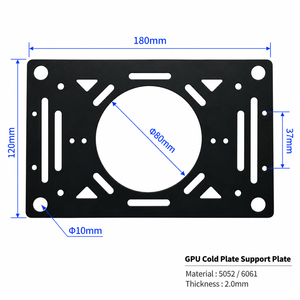 Support de plaque froide GPU personnalisé OEM en aluminium noir 5052 6061, plaque de montage en tôle de précision pour serveur IA à refroidissement liquide - Product Image 2