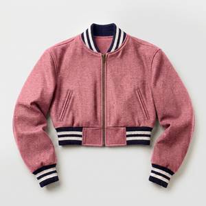 Chaqueta Letterman Personalizada para Mujer con Mangas de Satén y Bordado Chenille, Venta al Por Mayor para Colecciones Minoristas - Product Image 6