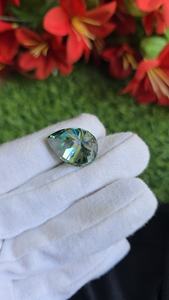 Moissanita azul en forma de pera de 23.40 quilates para la fabricación de joyas y otros artículos - Product Image 6