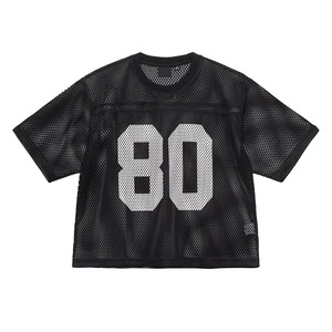 เสื้อเจอร์ซีย์สตรีทแวร์สไตล์วินเทจสำหรับผู้ชาย เสื้อกีฬาเรโทรฟุตบอลบาสเก็ตบอลผ้าตาข่ายทรงบ็อกซี่แบบครอป เสื้อยืดฟุตบอลคอวีสำหรับผู้ชาย - Product Image 4