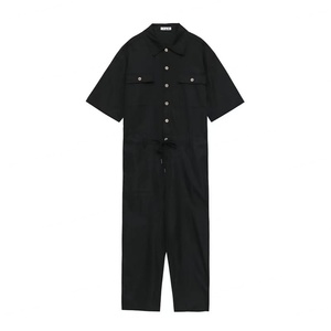 ชุดจั๊มสูทผ้าฝ้ายแบบกำหนดเองได้จากโรงงานโดยตรง คุณภาพสูง พิมพ์โลโก้ ชุดทำงานอุตสาหกรรม - Product Image 2