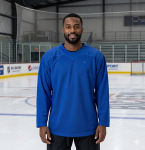 Maillot de hockey vierge pour homme - 100 % polyester, séchage rapide, antibactérien, écologique, vêtement de sport tendance OEM - Product Image 1
