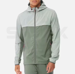 Conjunto de Chaqueta y Pantalón Deportivo de Nailon Personalizado para Hombre, Cortavientos, Transpirable, para Invierno, con Reflectante Frontal Personalizado - Product Image 3