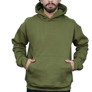 เสื้อฮู้ดสีเขียวมะกอกสำหรับผู้ชาย ทรงปกติ ผ้าฝ้ายเฟรนช์เทอร์รี่ สวมใส่สบาย มีกระเป๋าหน้า เหมาะสำหรับใส่ในฤดูใบไม้ร่วง - Product Image 5