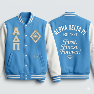Alpha Dalta Phi Lettermen <b>Jacket</b> Vintage <b>Bomber</b> <b>Jacket</b> <b>Varsity</b> <b>Jacket</b> Sorority Greek Line <b>jacket</b> Greek <b>Jackets</b> Lettermen Coat - Product Image 2
