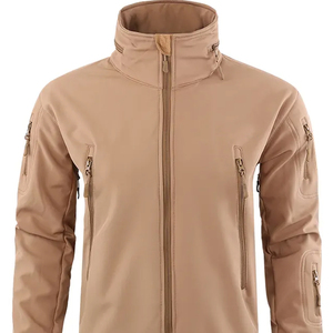 Men's Olive Green Soft Shell Tactical <b>Jacket</b> Full Sleeve Waterproof Hooded Outdoor Hunting Wear Autumn Style - Product Image 6