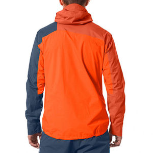 <b>Men's</b> Hooded Color Blocking Sporty <b>Jacket</b> Waterproof Windproof Outdoor Wear with Zipper Closure and Polyester Shell - Product Image 3