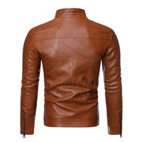Meilleur prix, veste d'hiver en cuir de vache personnalisée pour homme, logo sur le devant, écologique, coupe-vent, légère, respirante, fabriquée au Pakistan
