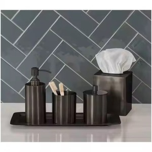 Vintage Metal Bathroom Set Decorative Bath Ware <b>Accessories</b> for Luxury Home Hotel Resort Guest Bathroom Vanity - Product Image 1