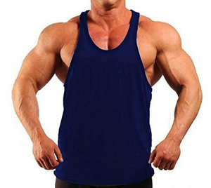 Latest Design Men's Gym Singlets Tank Tops 100% Polyester Quick Dry <b>Stringer</b> Bodybuilding Front Logo - Product Image 1