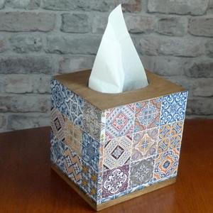 Boîte à mouchoirs en bois de pin imprimé, légère, pour le stockage d'artisanat et de loisirs créatifs, vente en gros - Product Image 4