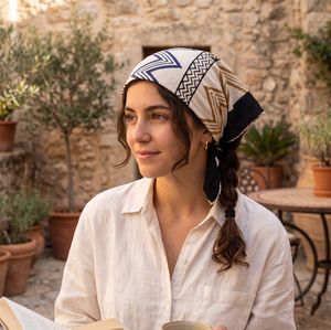 Pañuelo bandana de algodón hecho a mano al por mayor, con estampado floral, para el cabello, pañuelo vaquero, accesorio de moda para el cabello para mujer - Product Image 1