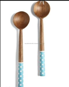 Table Wear Wooden Spoon Resin Handle for Wedding Party Other Function Use <b>Flatware</b> Dinner Spoon - Product Image 4