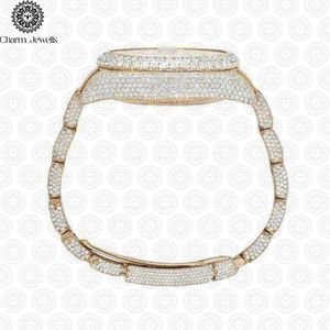 Charm_Jewells Montre de luxe en or pour femme, mouvement à quartz analogique, cadran rond de 42 mm, cristal saphir, montre de mode féminine - Product Image 3