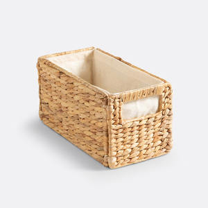 Cestas de almacenamiento tejidas a mano, cestas de jacinto de agua, contenedores plegables, organizadores de ropa sucia - Product Image 2