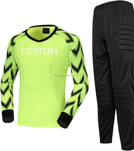 Elite Soccer Wear Breathable 100% Polyester Protective Goalkeeper Uniform Kit with Sponge <b>Protector</b> Training Pants Jersey Shirts - Product Image 3