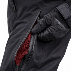 Pantalon de ski homme personnalisable imperméable 10K respirant avec col à capuche rembourré en Tex, poignets renforcés, fermetures éclair ventilées, blocs de couleur - Product Image 6