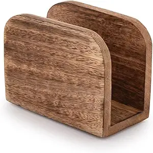 Porta servilletas de madera clásico minimalista, diseño rectangular, perfecto para mesas de comedor modernas, cocinas, cafeterías y restaurantes. - Product Image 6