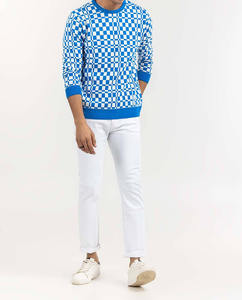 Pull en laine mérinos 100% pour homme, fabriqué sur mesure par le fabricant, col rond, tricoté, vêtement en maille pour homme - Product Image 3