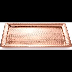 Bandeja Rectangular de Cobre Puro Ecológica para Servir, con Textura Martillada, para Regalos, Decoración del Hogar y Restaurantes - Product Image 1
