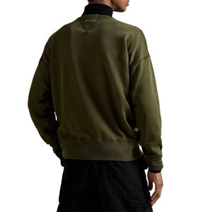 Sweat-shirt graphique en molleton coupe vintage premium pour homme, en mélange de coton, teint et délavé, style streetwear décontracté, pull, service OEM - Product Image 2