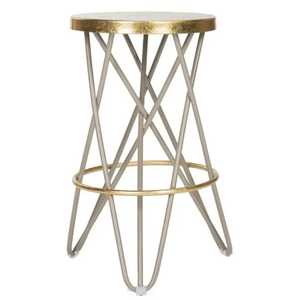 Modern Triangular Wooden Bar <b>Stool</b> Grey Fabric Upholstered <b>Cushion</b> High Chair Counter <b>Stool</b> for Kitchen Pub - Product Image 2