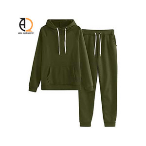 Ensemble deux pièces élégant pour femme, survêtement de sport tricoté à manches longues, couleur unie, pantalon de survêtement, vente en gros - Product Image 1