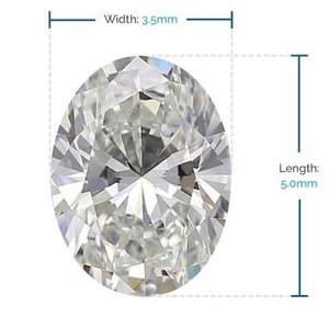 Lote de Diamantes Sintéticos Calibrados de Forma Ovalada de 5.00X3.50 mm, Corte Elegante DEF VVS, Piedras Sueltas para Fabricantes de Joyería Fina - Product Image 3