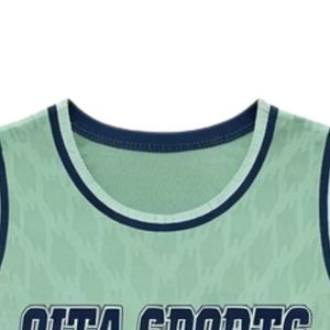 Unisex Mint Green Navy Blue Lacrosse Tank Jersey Polyester Lightweight Sportswear <b>Athletic</b> Team Uniform Match Clothing - Product Image 6