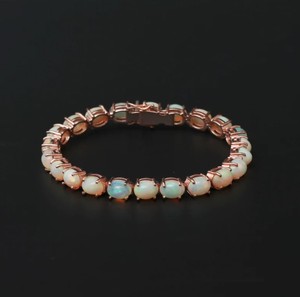 Ethiopian <b>Opal</b> Stone <b>Bracelet</b> 925 Sterling Silver Fire <b>Opal</b> Gemstone Tennis <b>Bracelet</b> Fine Jewelry for Women - Product Image 4