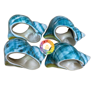 Porte-serviettes en coquillages naturels Ocean Breeze, écologique, pour anniversaire et mariage, largeur 5 cm, décoration de table à manger - Product Image 3