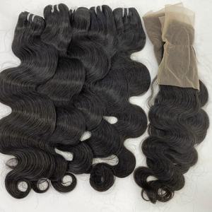 Extensions de cheveux vietnamiennes professionnelles de haute qualité Machine à tisser les cheveux vierges Double trame vague de corps cheveux humains bruts tendance chaude - Product Image 2