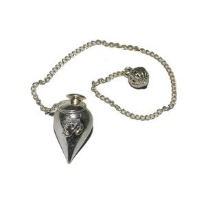 Vente en gros de pierres précieuses d'agate naturelle, pierres de guérison à 7 chakras avec pendule en laiton, sculptées sur mesure, style Feng Shui, pour radiesthésie - Product Image 3