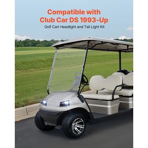 Kit Luci LED 12V ad Alta Luminosità per Golf Cart, Include Faro Anteriore, Fanale Posteriore, Cablaggio, Interruttore, Alloggiamento in ABS, Kit di Retrofit Zip - Product Image 5