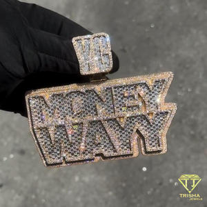 Lab Grown Diamond <b>Money</b> Pendant Iced Out Necklace Stone Set Finish Bold Hip Hop Luxury Fashion Statement Jewelry - Product Image 6