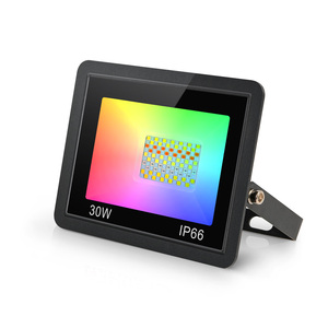 Oferta Especial: Proyector LED Inteligente Tuya WiFi IP66 <span class=keywords><strong>con</strong></span> Control por Voz, Música, 50W RGBCW para Decoración de Jardín y Festivales PST-FL-50W - Product Image 1
